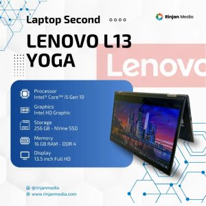 Laptop Lenovo ThinkPad L13 Yoga | Intel Core i5 Gen-10 | RAM 16GB | SSD 256GB | 13” | Like New