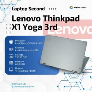 Laptop Lenovo X1 Yoga 2in1| Intel Core i5 Gen-8 | RAM 16GB | SSD 256GB | 13" | Mulus + Bonus