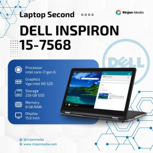Laptop Dell Inspiron 15 7568 | Intel Core i5 Gen-6 | RAM 8GB | SSD 256GB | 15" | Grade B