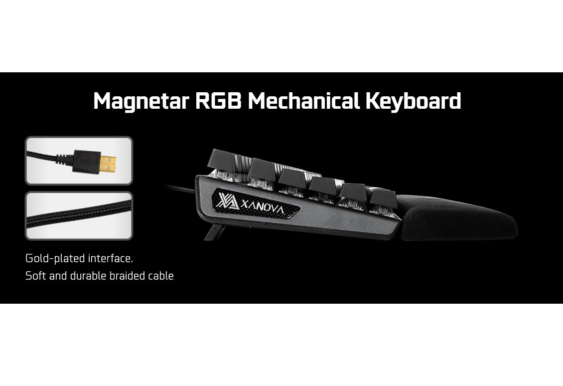GALAX XANOVA Magnetar RGB XK700 Gaming Mechanical Keyboard | FREE Wrist Rest Cherry MX Blue Switch - Gambar 7