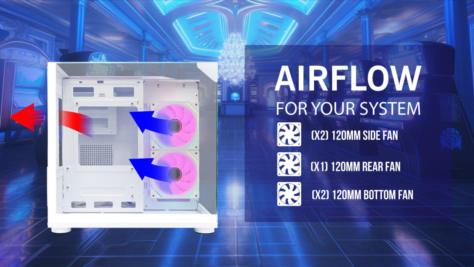 CIELO V2 WHITE (MATX , FREE 2 FAN) - Gambar 3