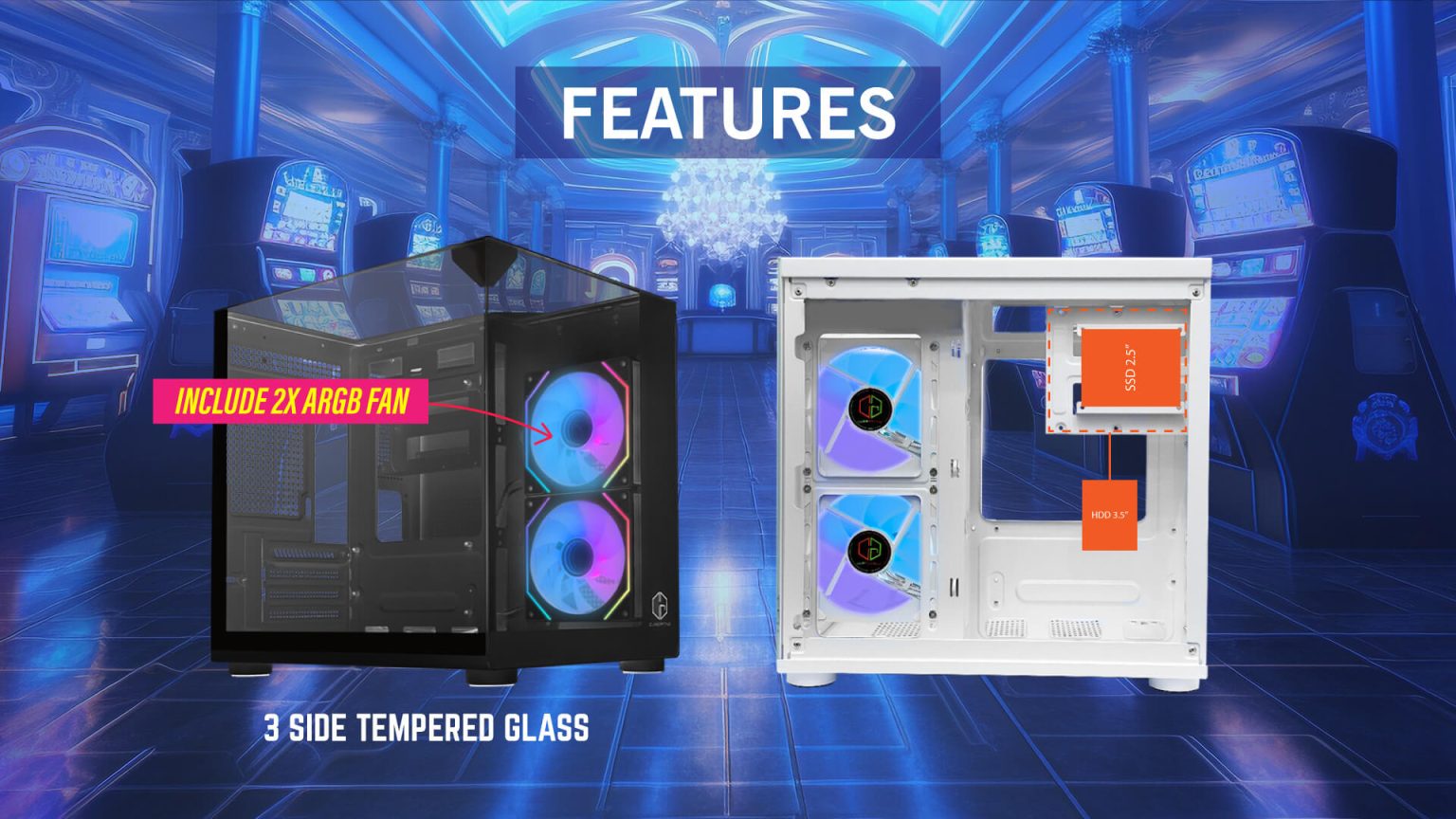 CIELO V2 WHITE (MATX , FREE 2 FAN) - Gambar 5