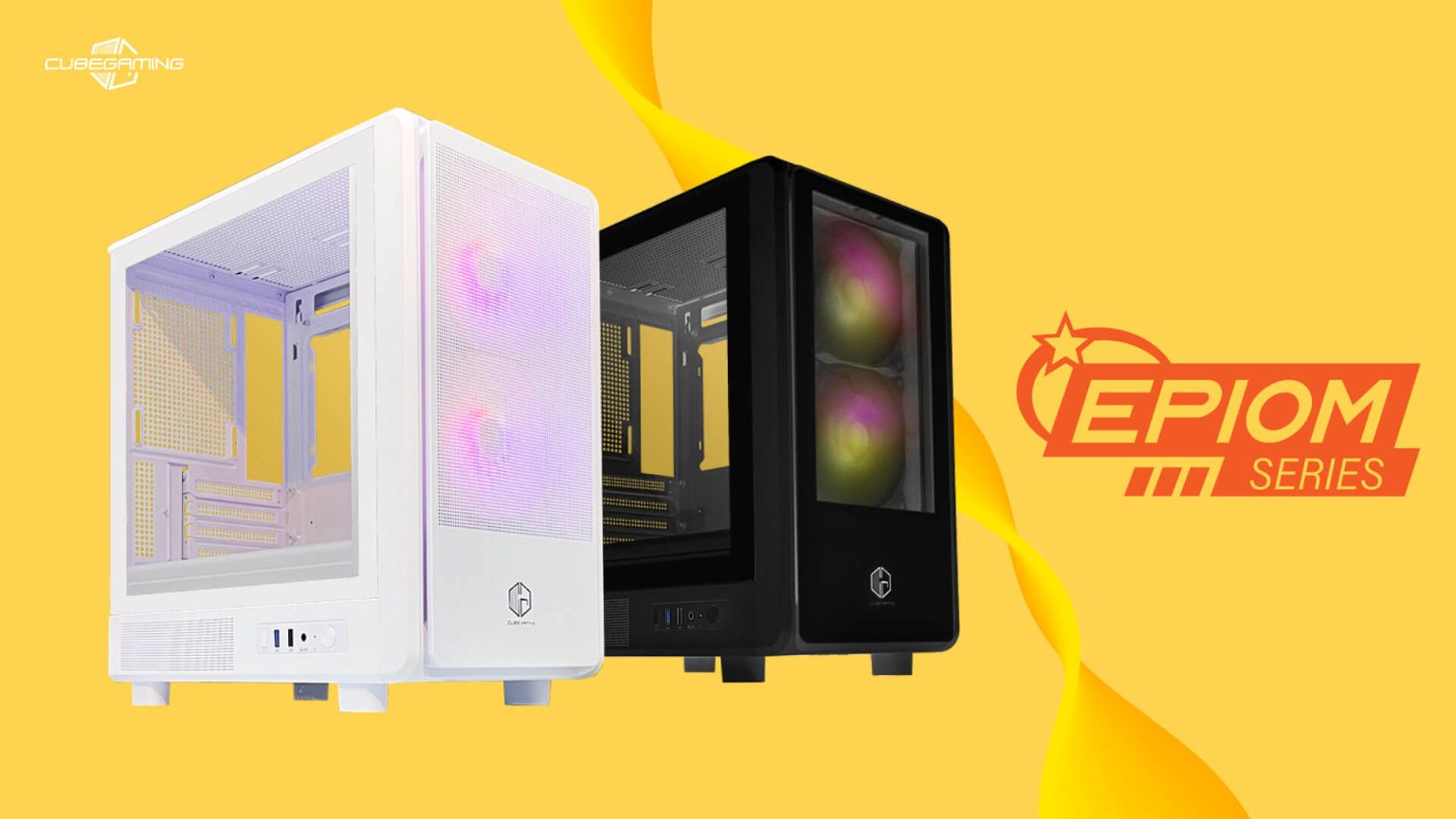 EPIOM GLASS WHITE (MATX , FREE 2 FAN)