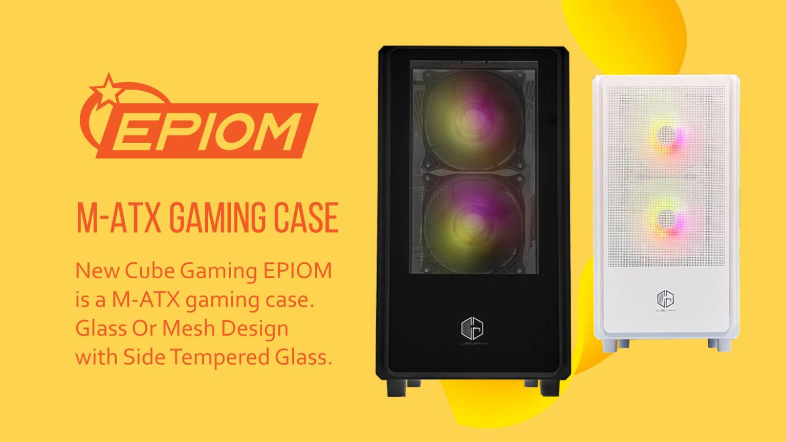 EPIOM GLASS WHITE (MATX , FREE 2 FAN) - Gambar 2