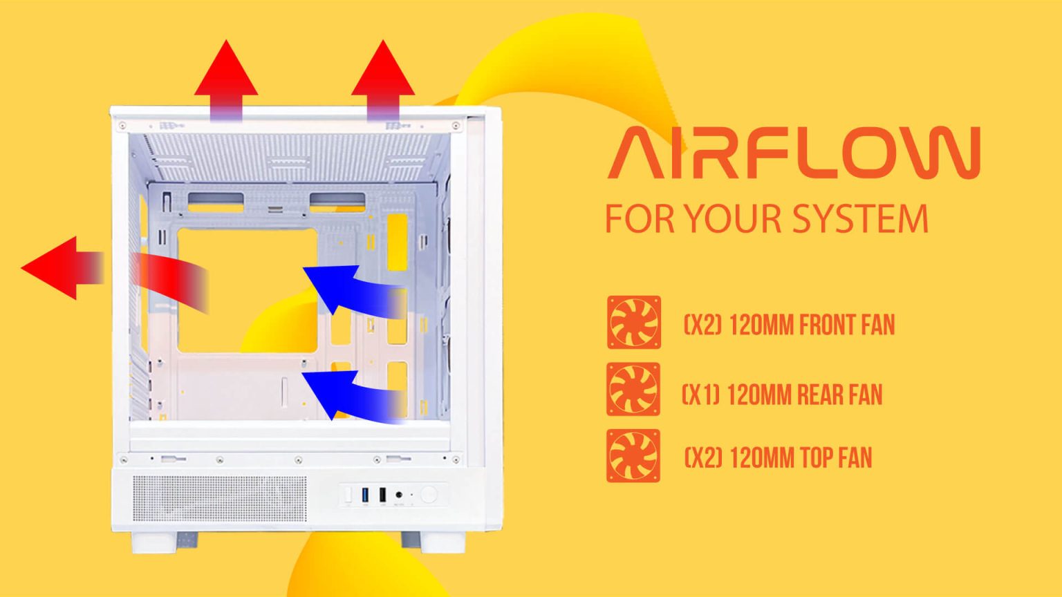EPIOM GLASS WHITE (MATX , FREE 2 FAN) - Gambar 3