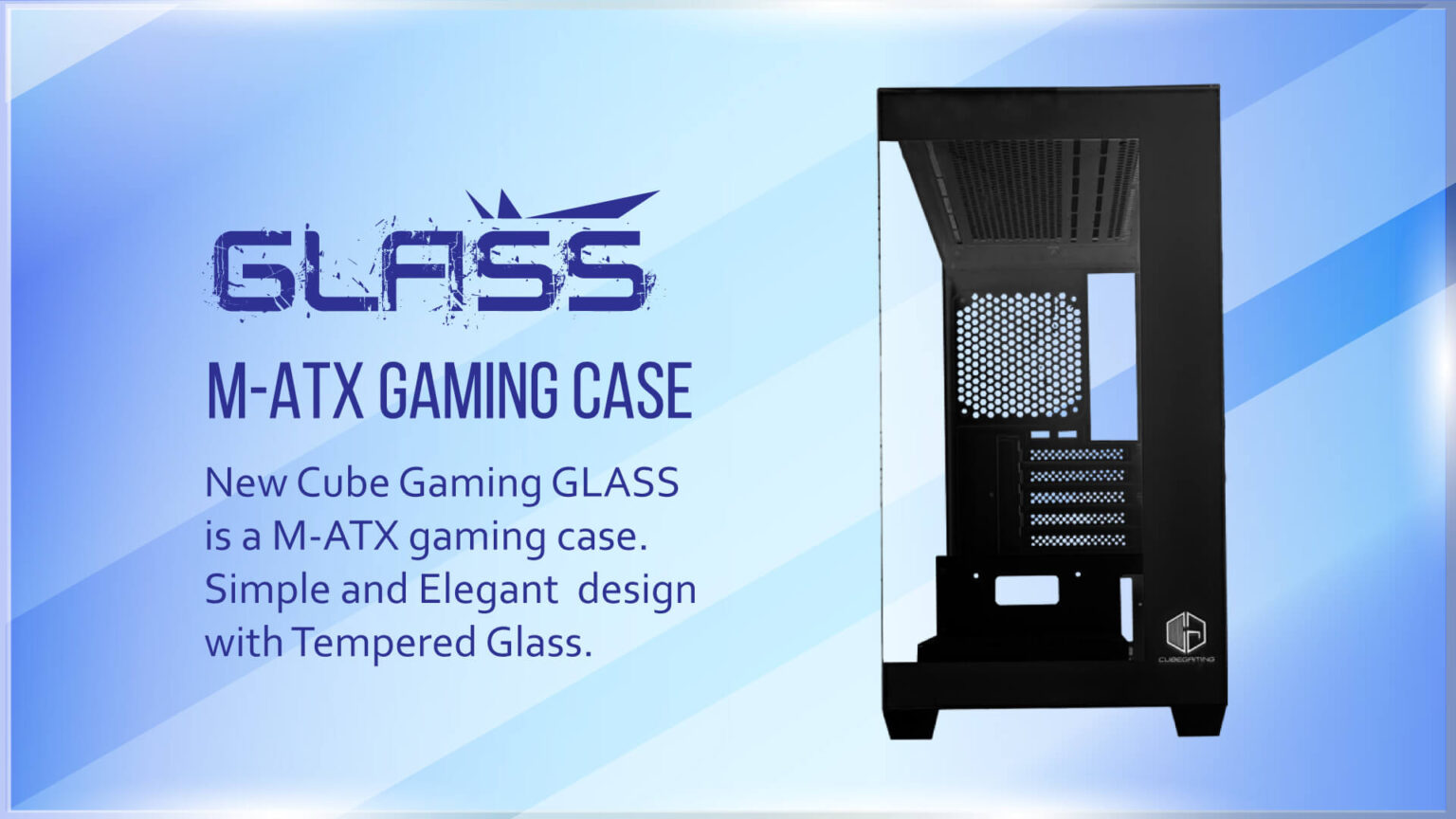 GLASS BLACK (MATX , NON FAN) - Gambar 2