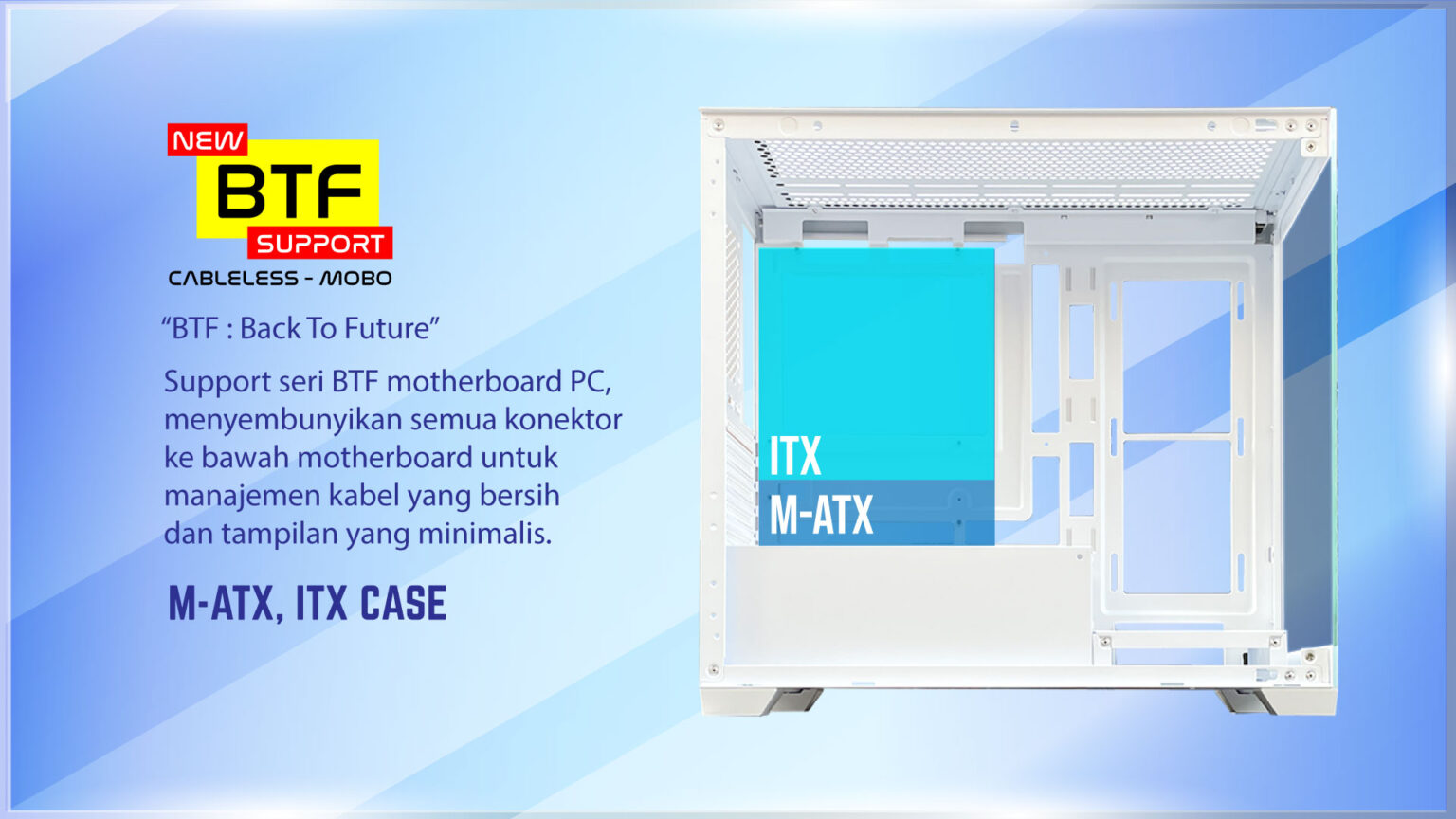 GLASS BLACK (MATX , NON FAN) - Gambar 4