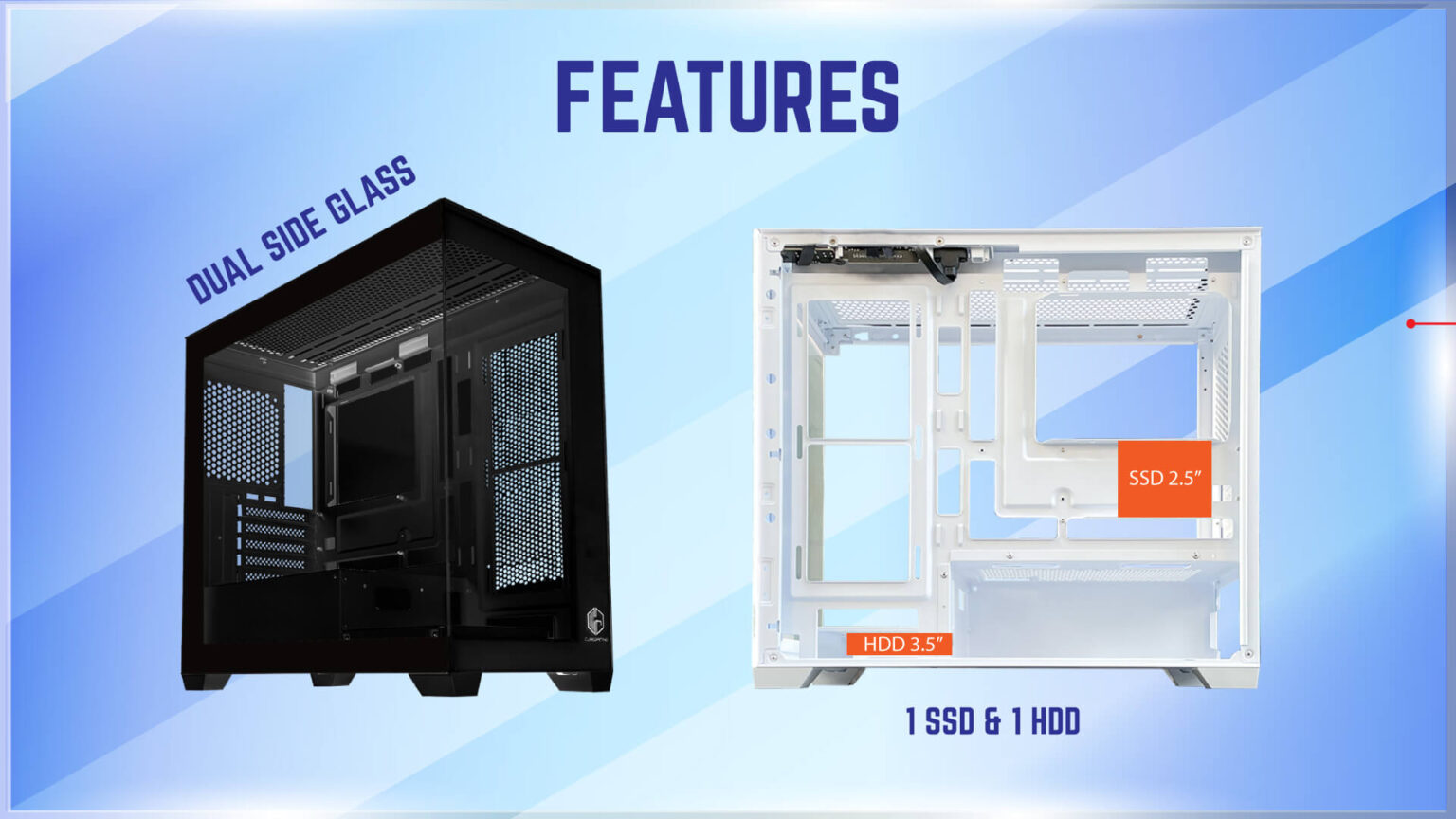 GLASS BLACK (MATX , NON FAN) - Gambar 5