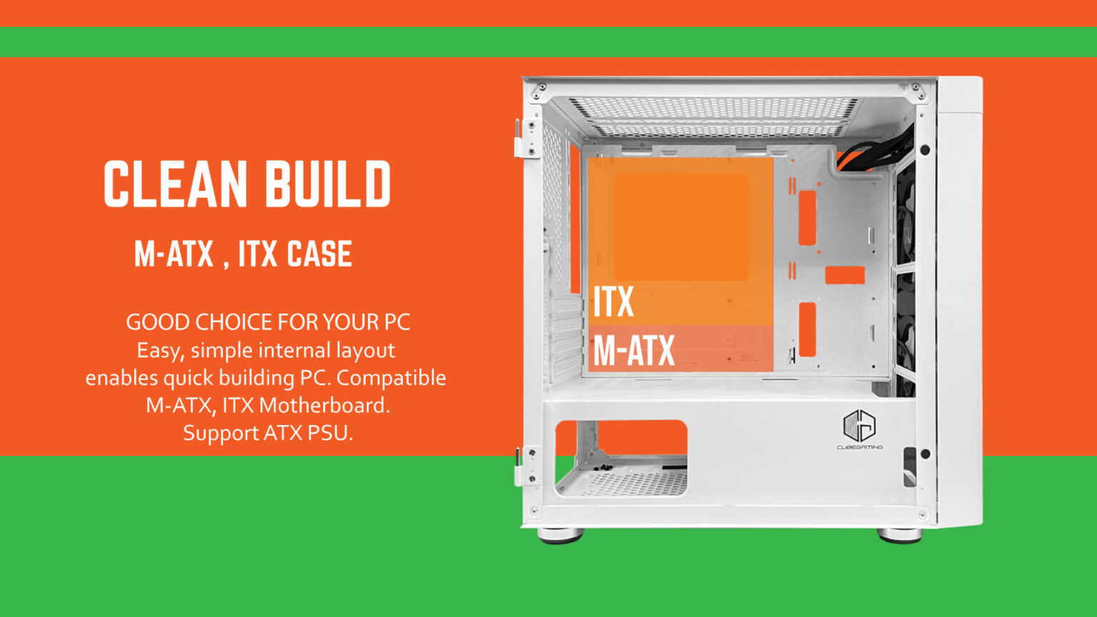 LINSEL WHITE (MATX , FREE 2 FAN) - Gambar 4