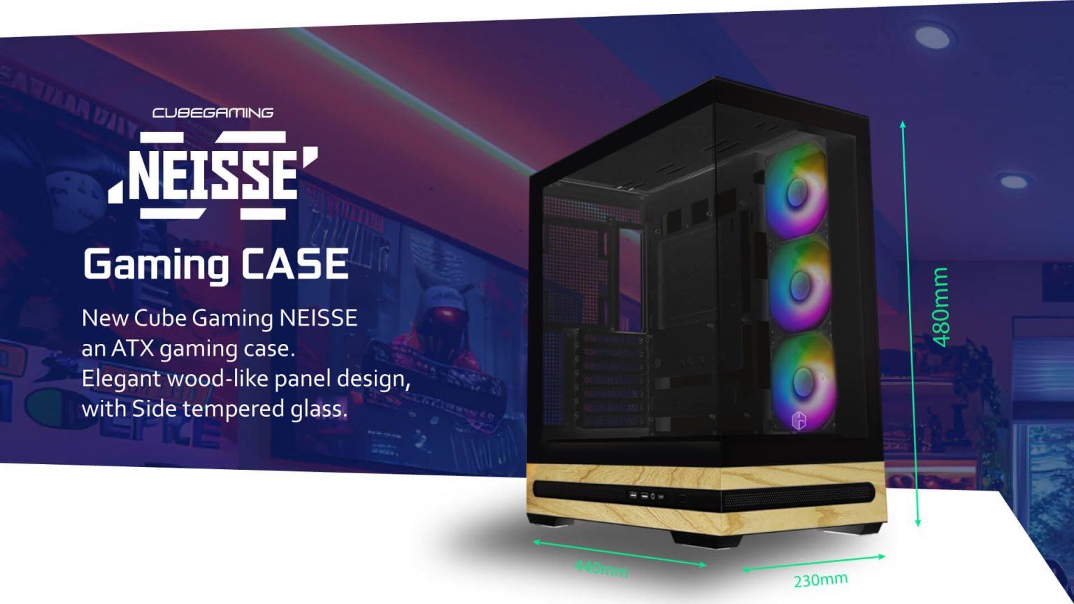 NEISSE WHITE (ATX , BTF , FREE 3 FAN , TYPE C) - Gambar 2