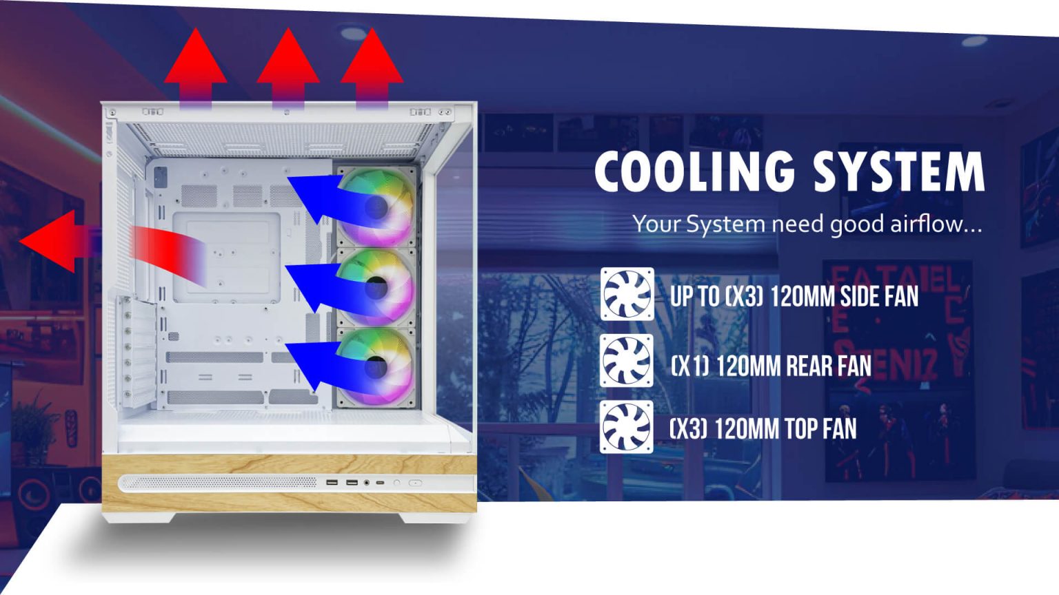 NEISSE WHITE (ATX , BTF , FREE 3 FAN , TYPE C) - Gambar 3