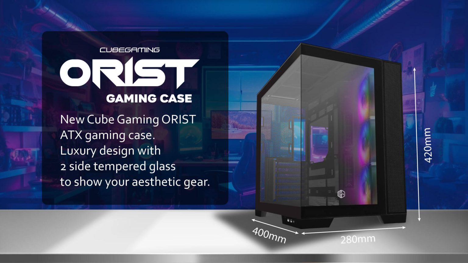 ORIST BLACK (ATX , BTF , FREE 3 FAN) - Gambar 2