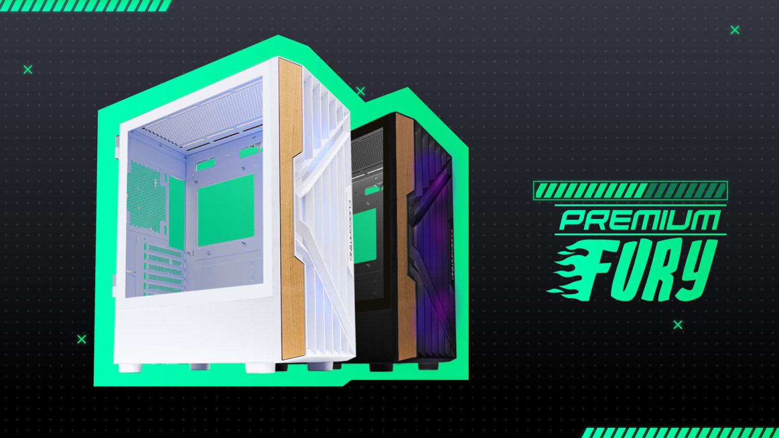 FURY BLACK (ATX , WOOD , FREE 3 FAN , TYPE C)