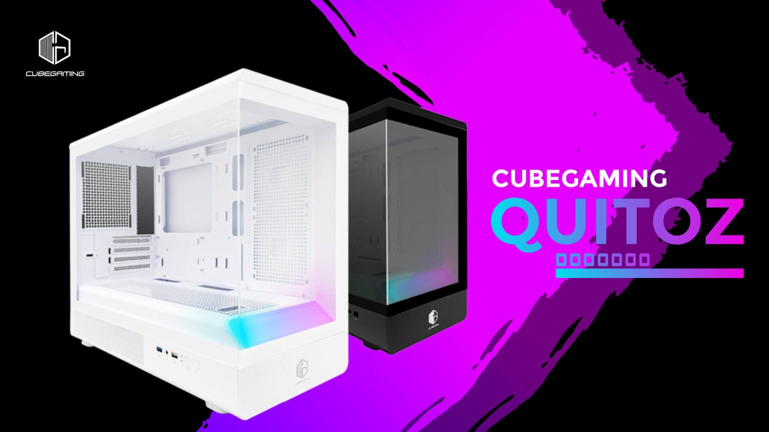 QUITOZ WHITE (MATX , FRONT RGB BAR)