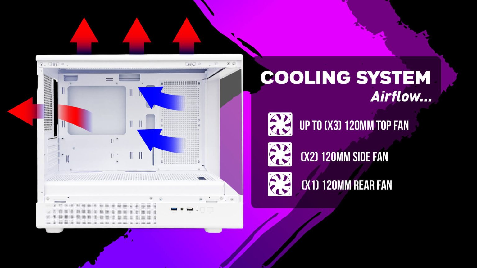 QUITOZ WHITE (MATX , FRONT RGB BAR) - Gambar 3