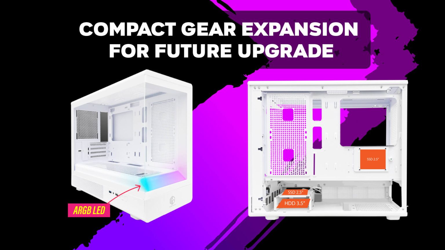 QUITOZ WHITE (MATX , FRONT RGB BAR) - Gambar 5