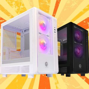 RETRO GLASS BLACK (MATX , FREE 2 FAN)