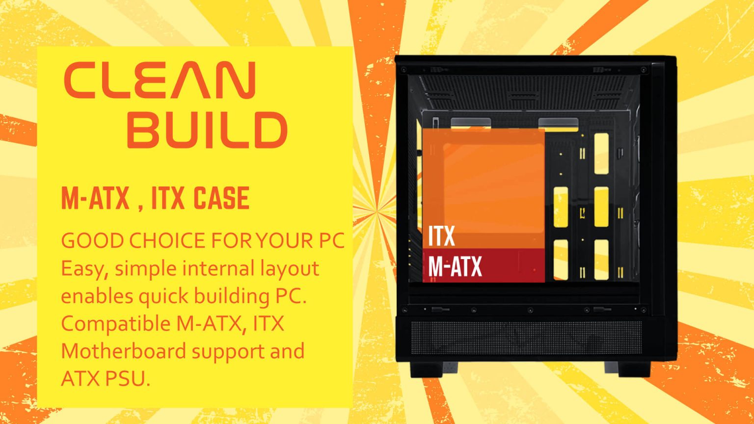 RETRO GLASS BLACK (MATX , FREE 2 FAN) - Gambar 4