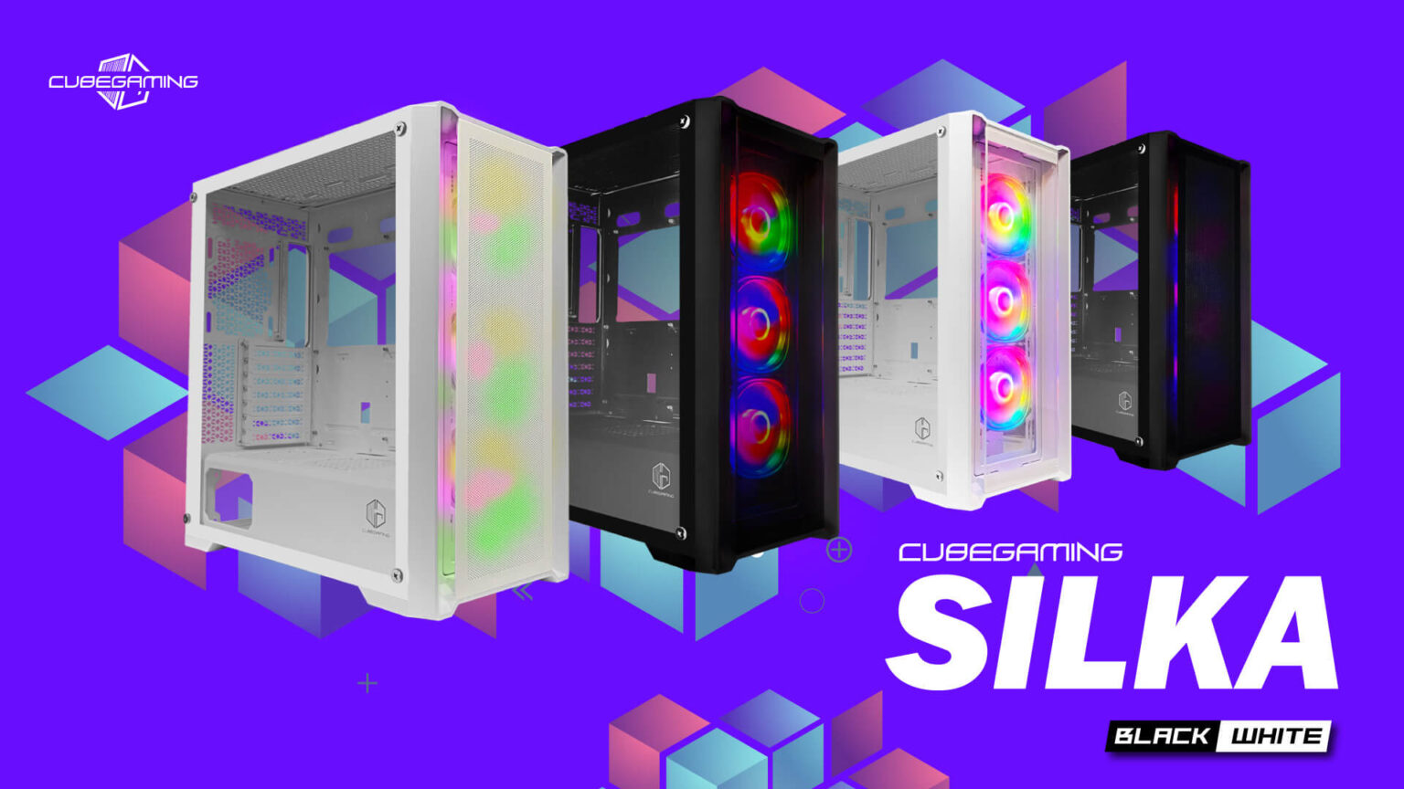 SILKA MESH WHITE (ATX , FREE FAN 3PCS)