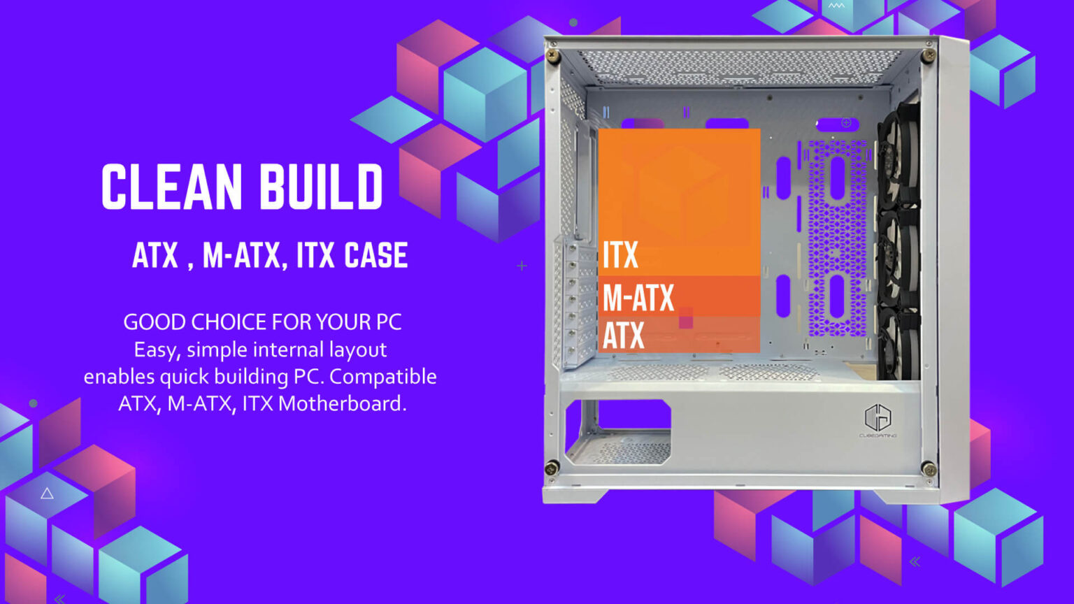 SILKA MESH WHITE (ATX , FREE FAN 3PCS) - Gambar 4