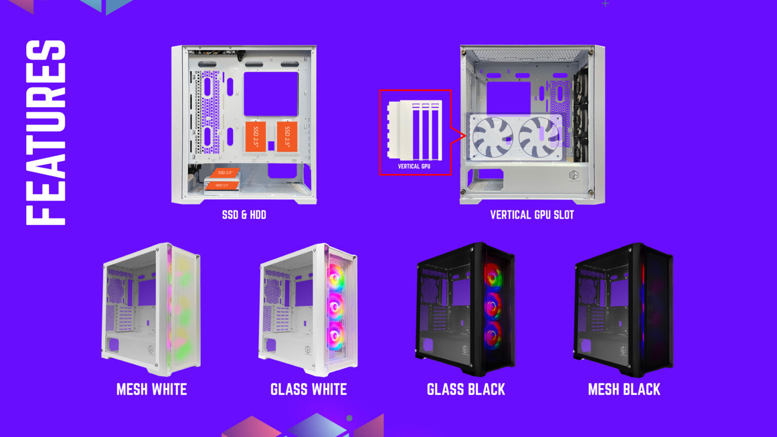 SILKA MESH WHITE (ATX , FREE FAN 3PCS) - Gambar 5