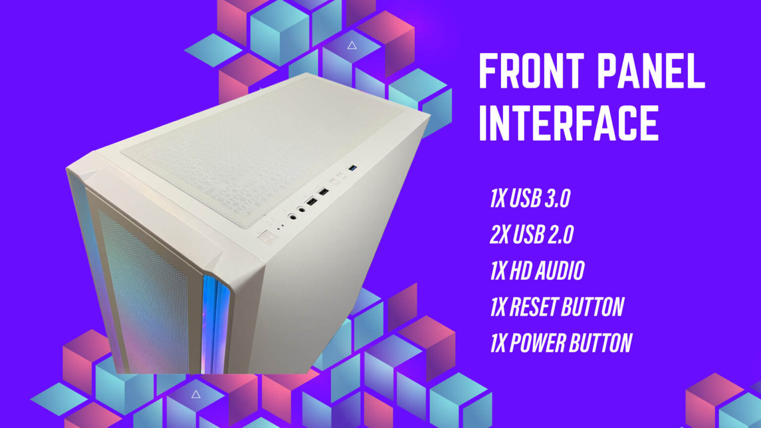 SILKA MESH WHITE (ATX , FREE FAN 3PCS) - Gambar 6