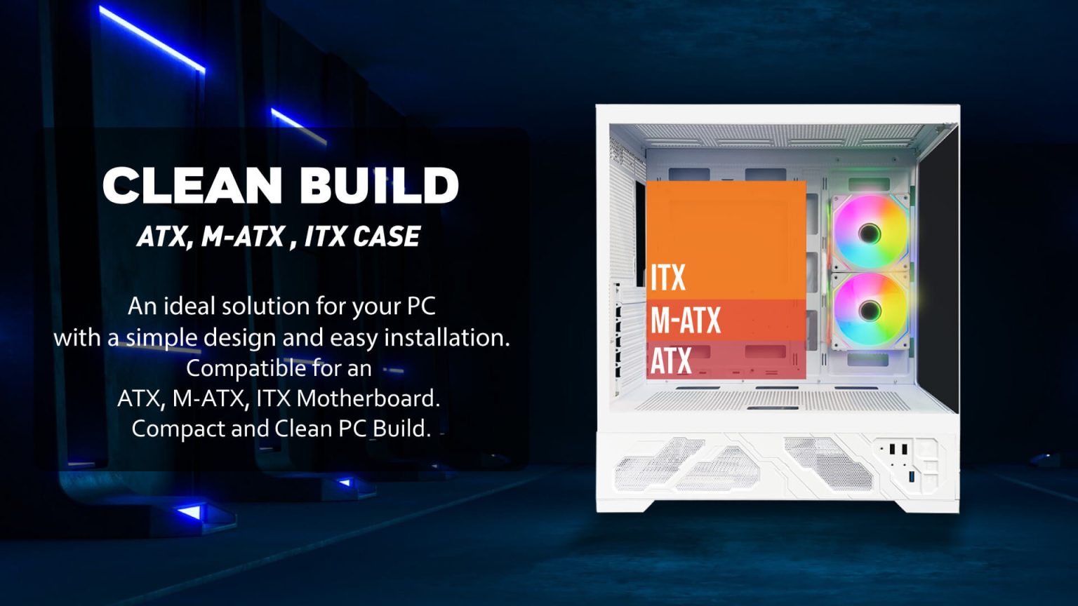 SLAN BLACK (ATX , Digital CPU/GPU Screen Display , FREE 2 FAN) - Gambar 4